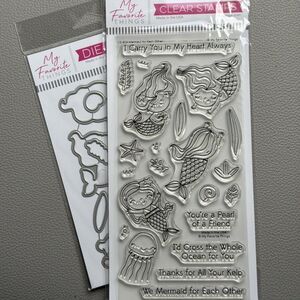 My Favorite Things Mermaid for each other Stamp and die set